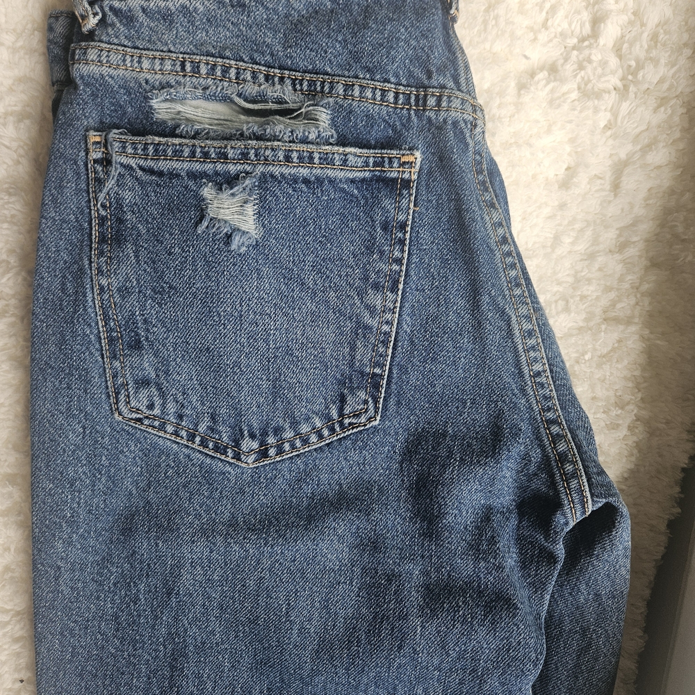 Zara Wide Leg Jeans, Distressed - Picture 9 of 16
